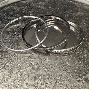 Elegant Silver Bracelet Set